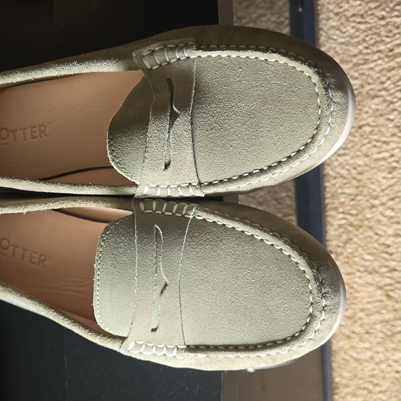 Hotter Drift Suede Light Green Loafers - Picture 8 of 12